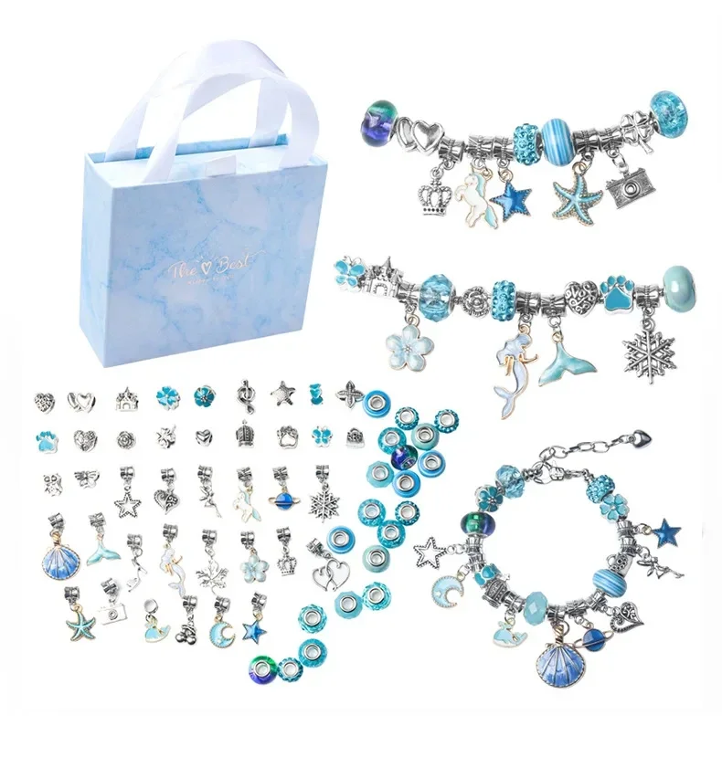 

Children's DIY Beaded Bracelet Set Handmade Beaded Jewelry Making Making Kit Toys Kids Play House Game Toys Girl Birthday Toys