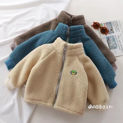 Children's Lamb Fleece Jackets with Fleece for Both Boys and Girls in Autumn and Winter Coats Stitch Clothes , Winter Coat