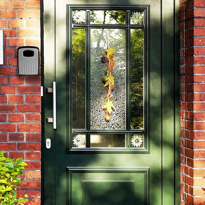 Caja secreta de almacenamiento de llaves de montaje en pared, organizador, combinación de 4 dígitos, contraseña, cerradura de código de seguridad sin llave, caja de seguridad para llaves para el hogar