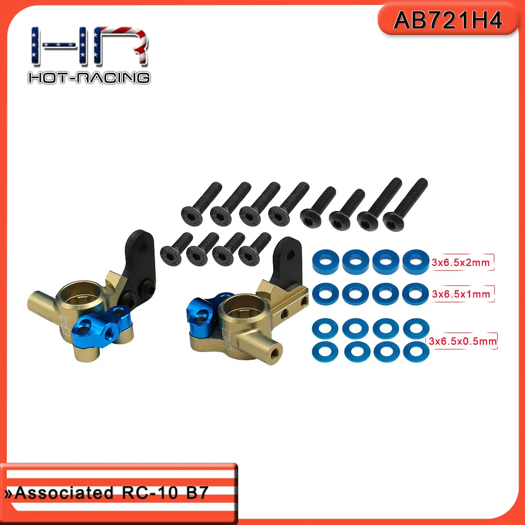 Hot Racing B7 Steering Block 7075 Hard Oxide 4° KPI Shim Carpet Astro Race​