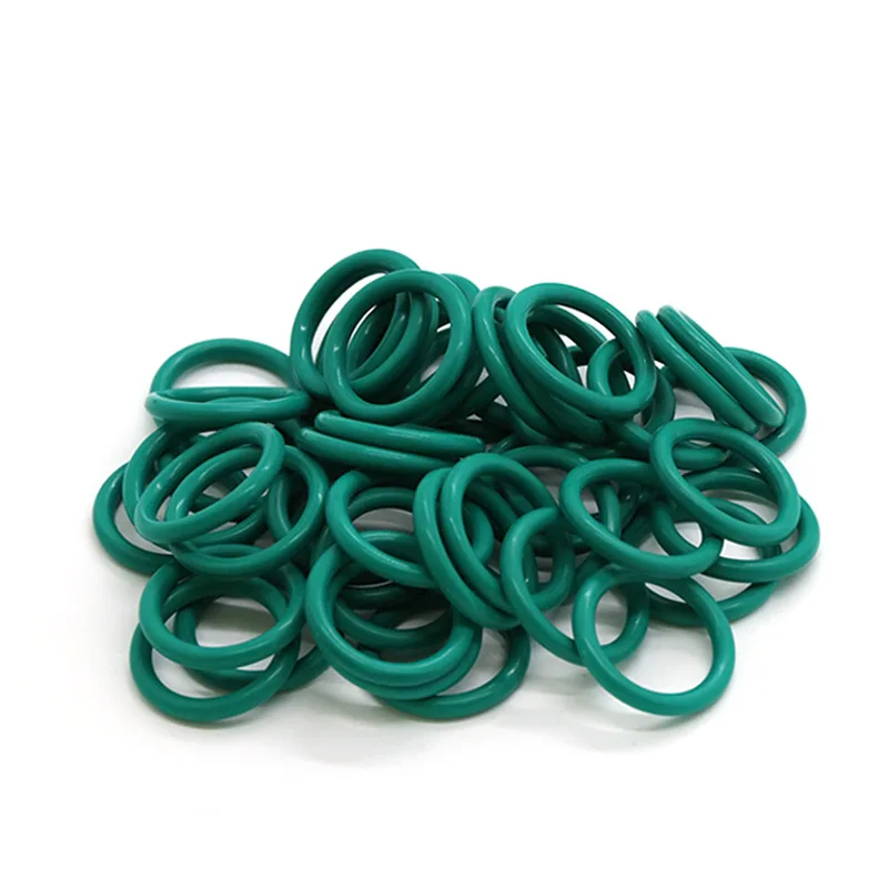 1/5/10pc OD 17-100mm CS 5.0mm Thickness Green FKM Fluorine O Ring Food Grade Waterproof Washer Rubber Insulate Round Seal Gasket