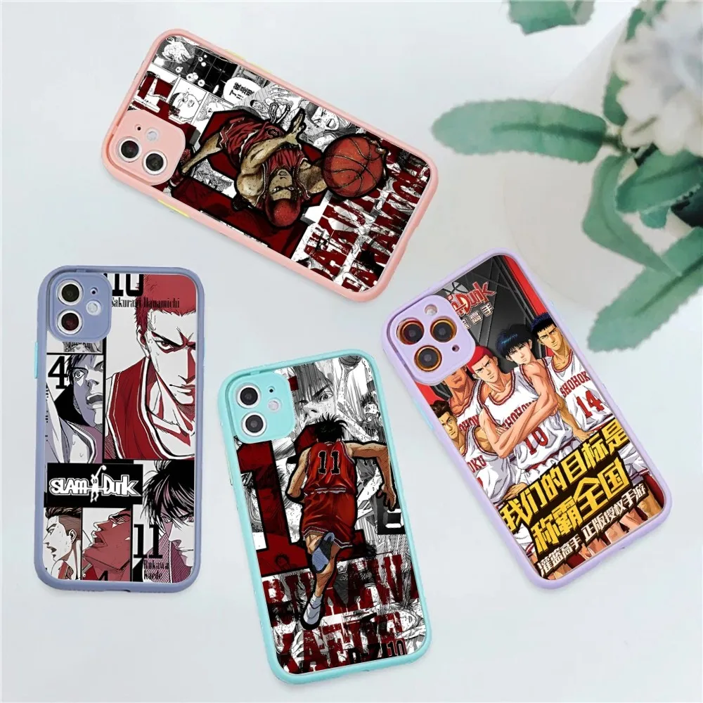 Japan Comic Slam dunk Sakuragi Phone Case for iPhone 14 11 12 13 Mini Pro Max 8 7 Plus X XR XS MAX Translucent Matte Cover