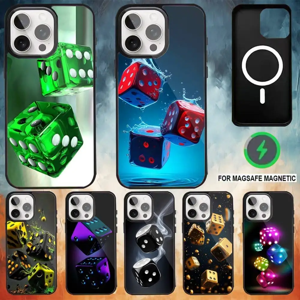 

colors dice Phone Case For iPhone 17,16,15,14,13,12,Plus,Pro,Max for Magsafe Magnetic Wireless Charging