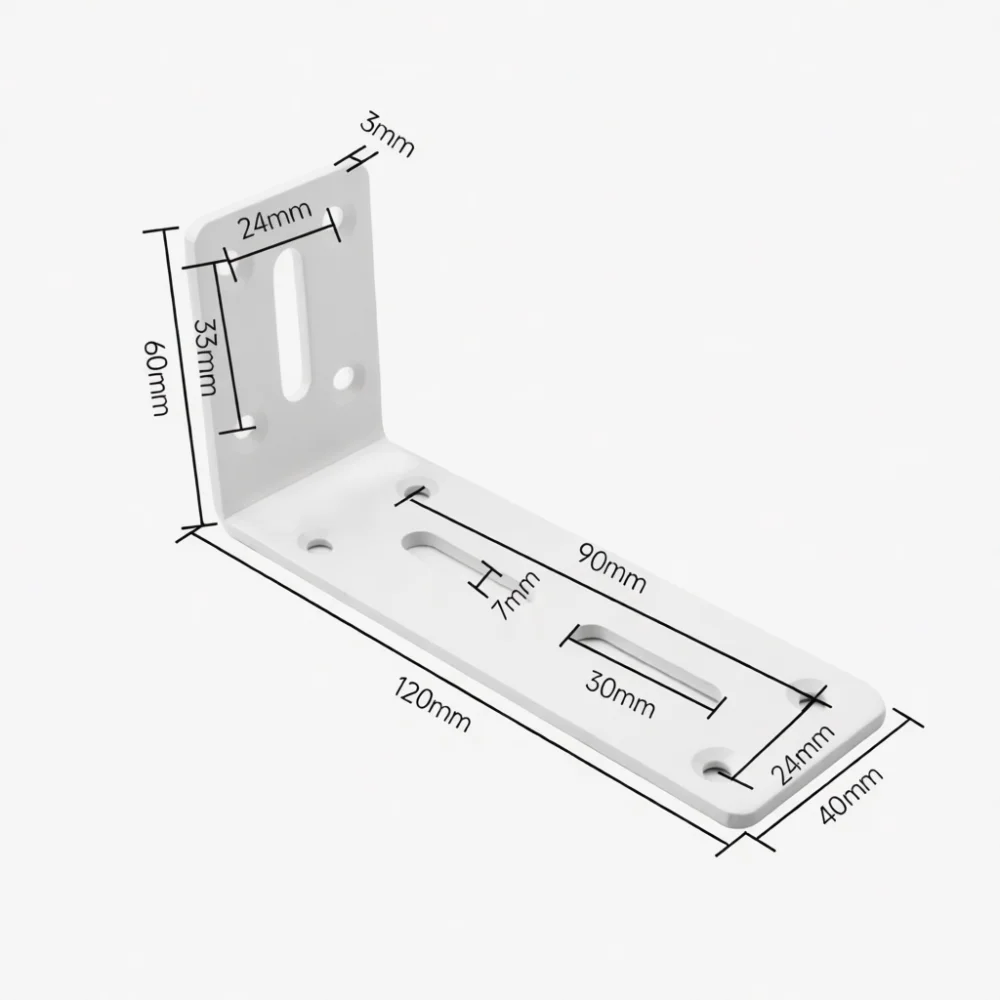 Stainless Steel Wall Mounted Shelf Bracket L Shape Support Corner Brace Heavy Duty Storage Tool For Floating Shelves