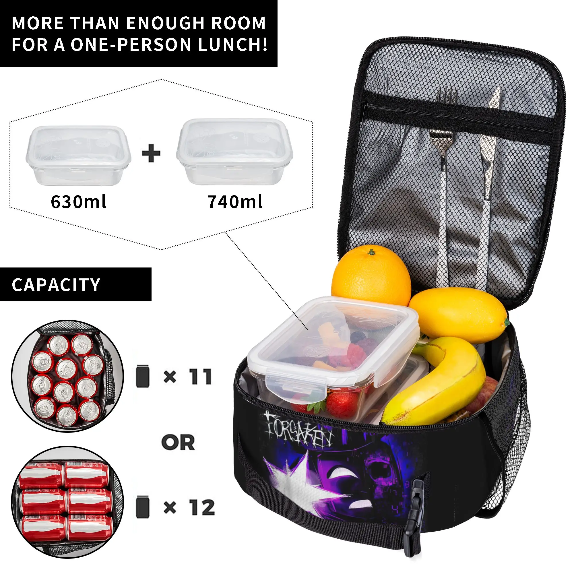 Insulated Lunch Tote Bag Forsaken Noli Killer Void Star Trendy Game Cooler Thermal Lunch Food Box with Handle For Outdoor