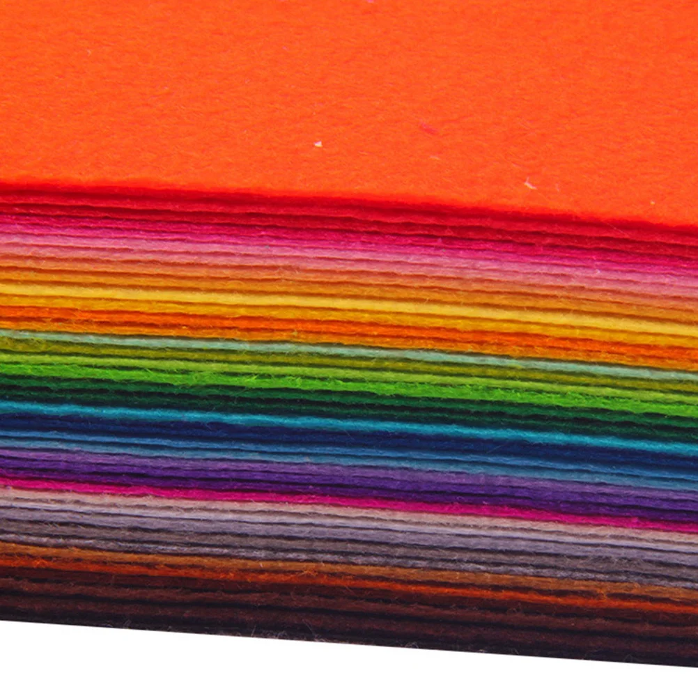 

80Pcs Nonwoven Felt Cloth Fabric DIY Craft Sheets Various Colors 15x15cm 10x15cm Art Supplies for Creative Handicraft Decoration