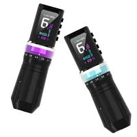 1 máquina de tatuaje inalámbrica de carrera ajustable de 2,3-4,5mm con batería de 2200mAh, pluma de tatuaje, pistola de tatuaje para artistas