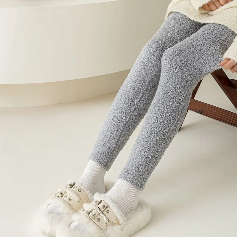 Plus Velvet Legging Women Thicker Winter Keep Warm Newly Elastic Korean Fashion Basic Comfortable All-match Fluffy Casual Ins