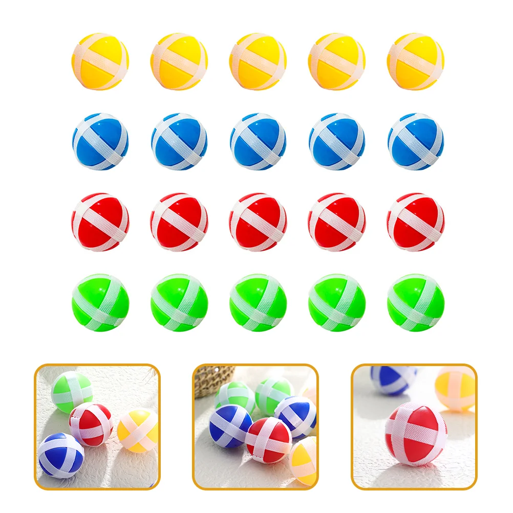 20 Pcs Sticky Ball Toy Game Accessories Darts Board Balls Nonporous Plastic