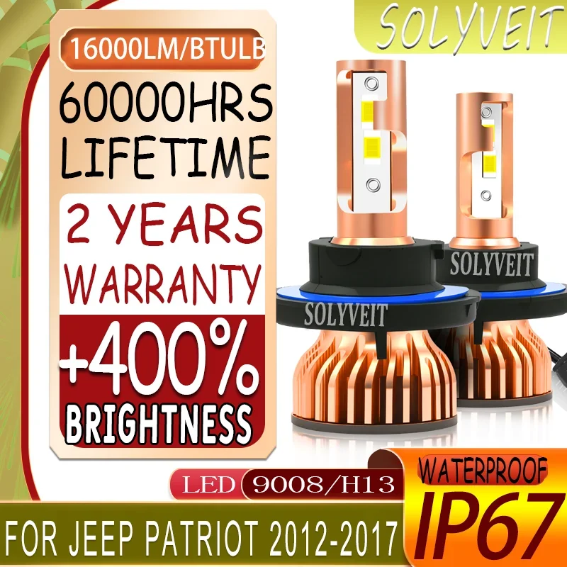 

Brighter More Economical Secure Installation 9008 LED Headlight high low beam For Jeep Patriot 2012 2013 2014 2015 2016 2017