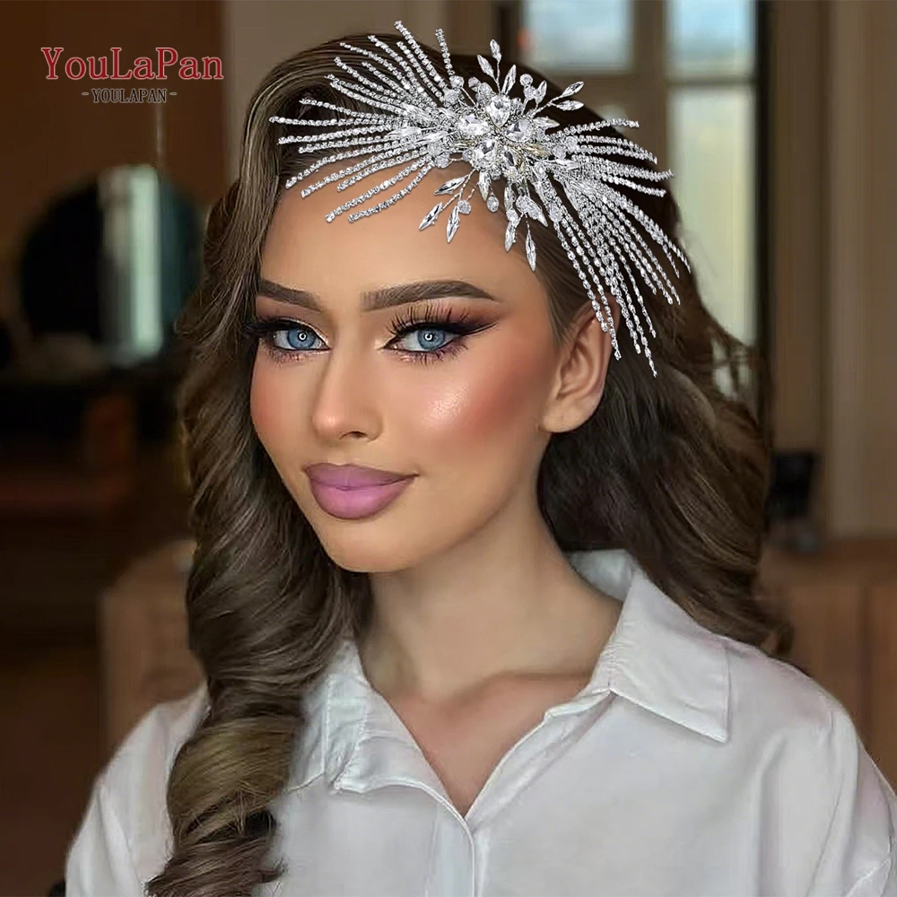 

YouLaPan Shining Rhinestone Hair Comb Bride Bridesmaid Headdress Wedding Hair Ornaments Fashion Headwear Crystal Headpiece HP867