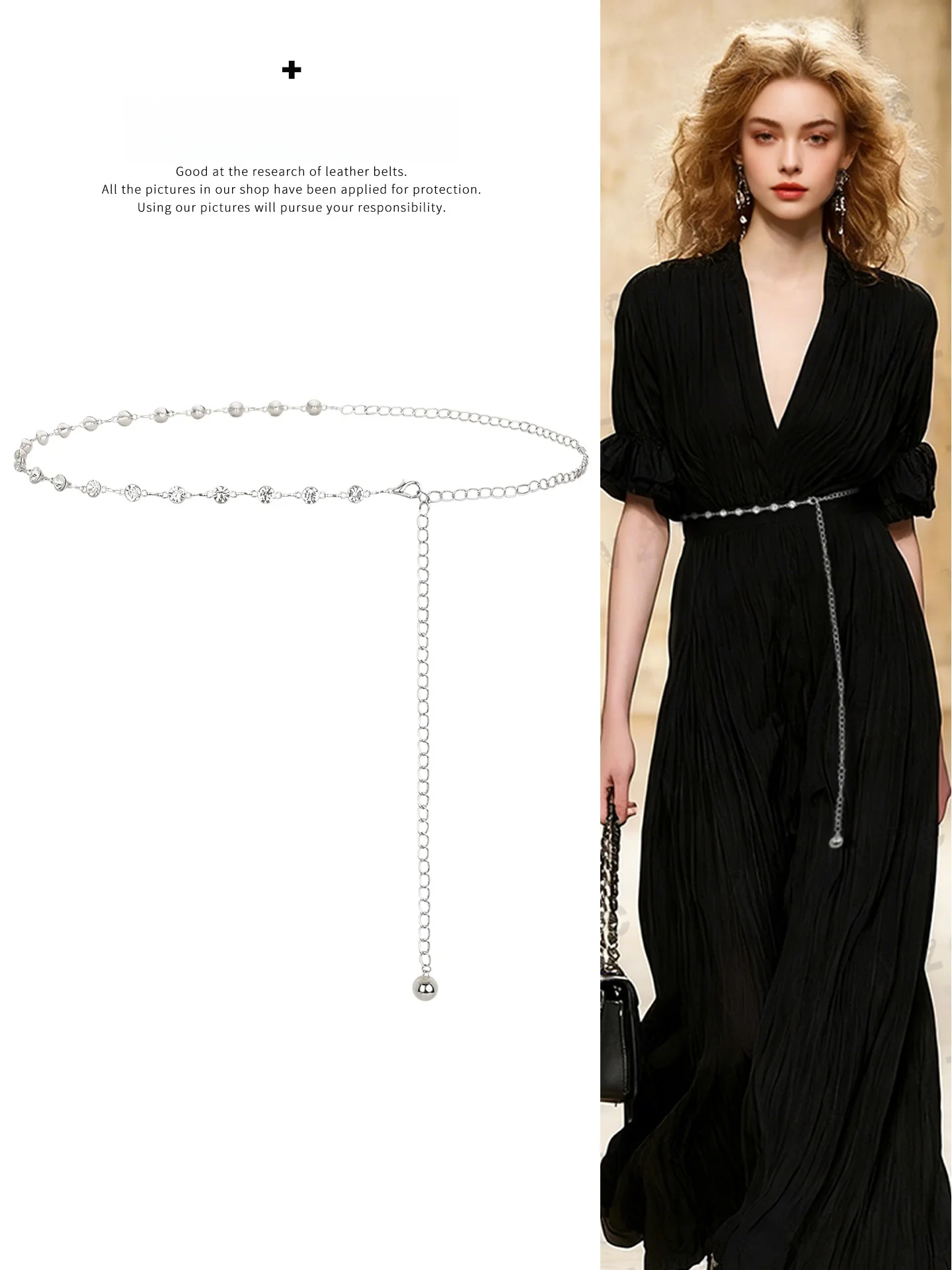 エレガントなメタルウエストチェーン-レディーススタイル-旅行用装飾ベルト付きドレスアクセサリー-2026年新作デザイン-合金バックルフッククラスプ