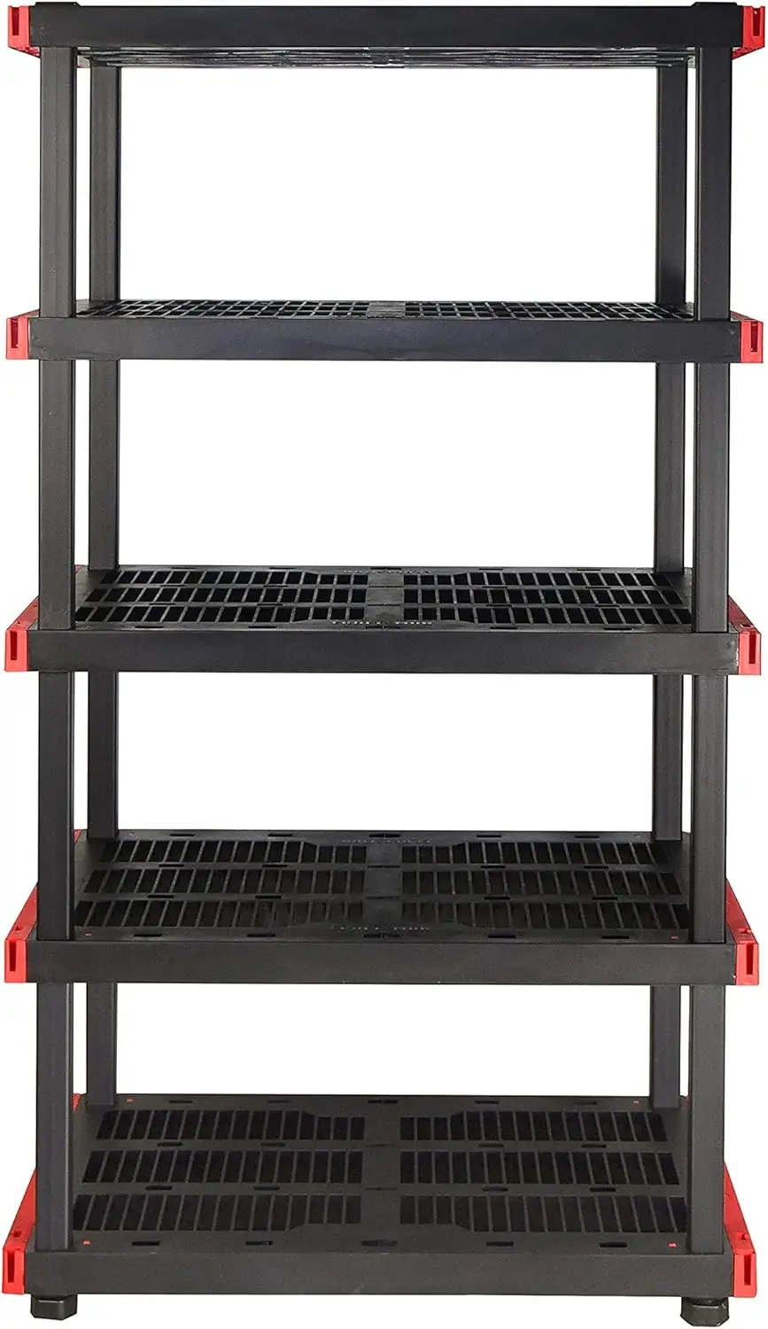 Artigiano, Rack di stoccaggio altamente resistente a 5 livelli, 200 libbre/ripiano, (72.3 "H x 40" W x 24 "D)