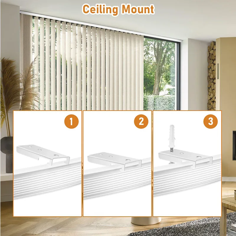 Flexible Ceiling Curtain Accessories Bendable Curtain Track Accessories Set