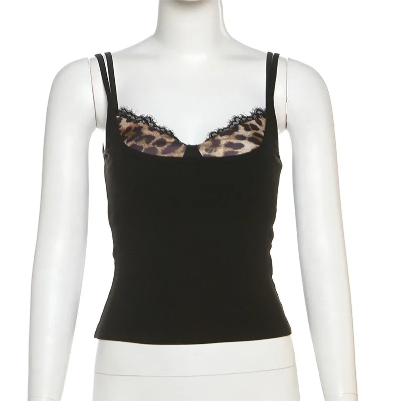 

2025 Spring New Women's Clothing Solid Color Slim-fit Street Fashion Suspender Sleeveless Two-piece Vest