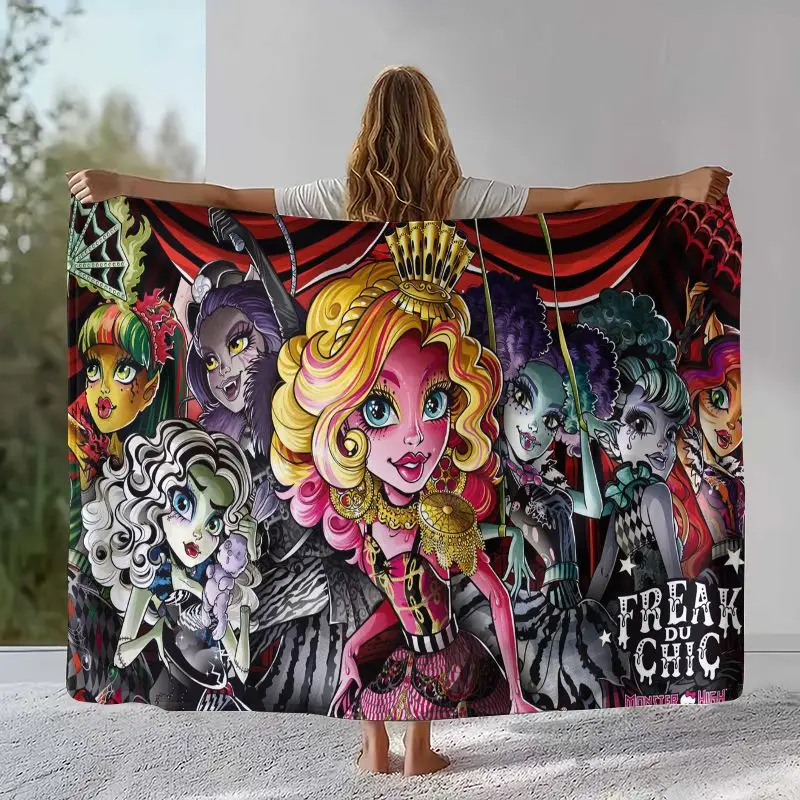 Draculaura Monster High Cartoon Doll Soft Flannel Throw Blanket,Cozy Blanket for Bed,Sofa,Living Room,Picnic,Camping,Home Decor