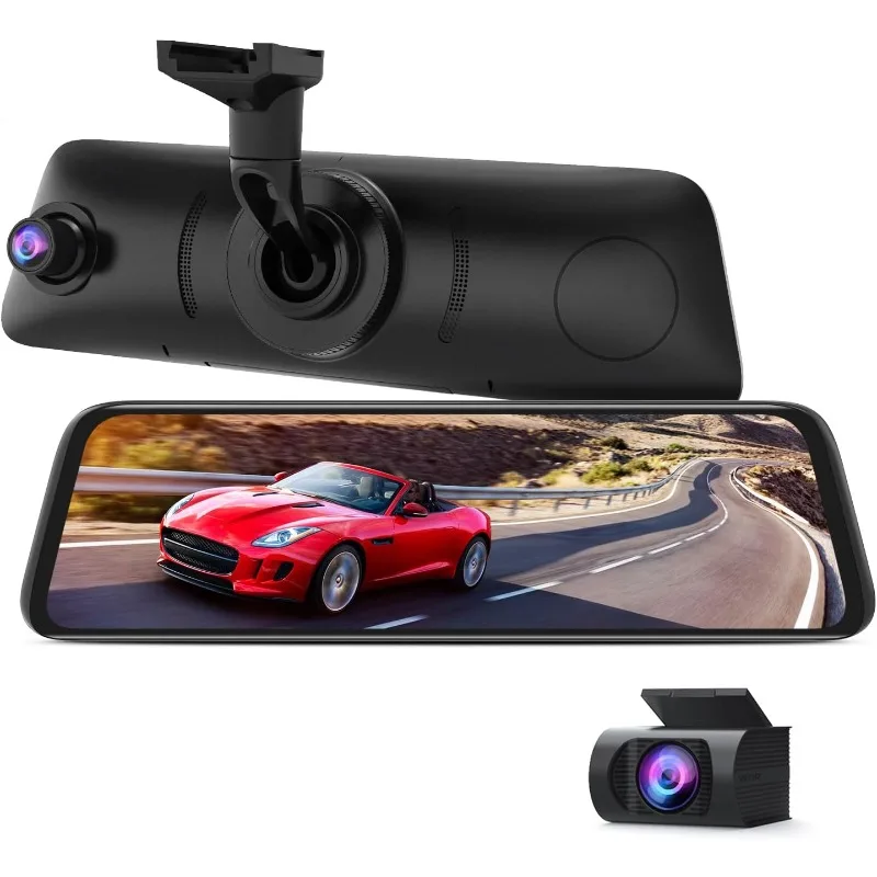 

1080P 9.35'' OEM Rear View Mirror Camera, Full Laminated Ultrathin Touch Screen Mirror Dash Cam Front and Rear with No Glare,