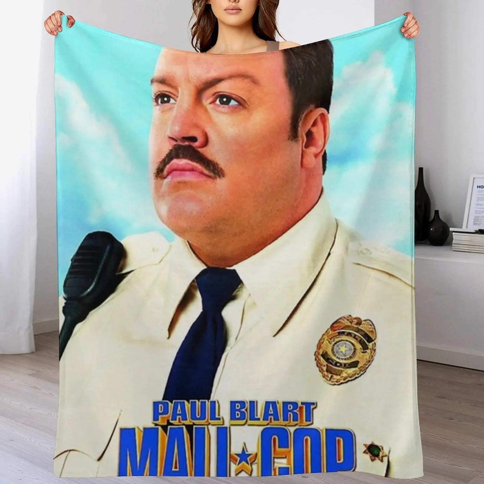 

Paul Blart Mall Cop Throw Blanket wednesday Large Soft Plush Plaid Blankets