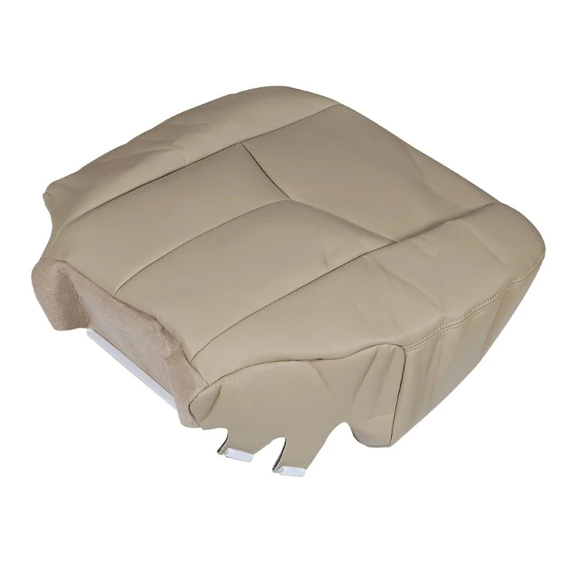 Beige auto vooraan bestuurderszijde onderkant stoelhoes pu lederen fit voor gmc sierra chevrolet silverado lawine tahoe 2003 2004-2006