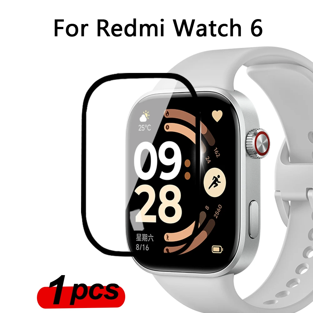 Displayschutzfolie für Xiaomi Redmi Watch 6, gebogene HD-Anti-Kratz-Folie, vollständige Abdeckung, Schutz für Redmi Watch6 Filmzubehör – Detail 6