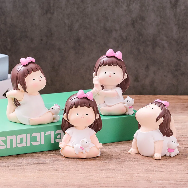 Yoga Girl Creative Cute Cartoon Ornament Give Small Gifts To Girlfriends and Colleagues Decorate Home and Car Ornaments New