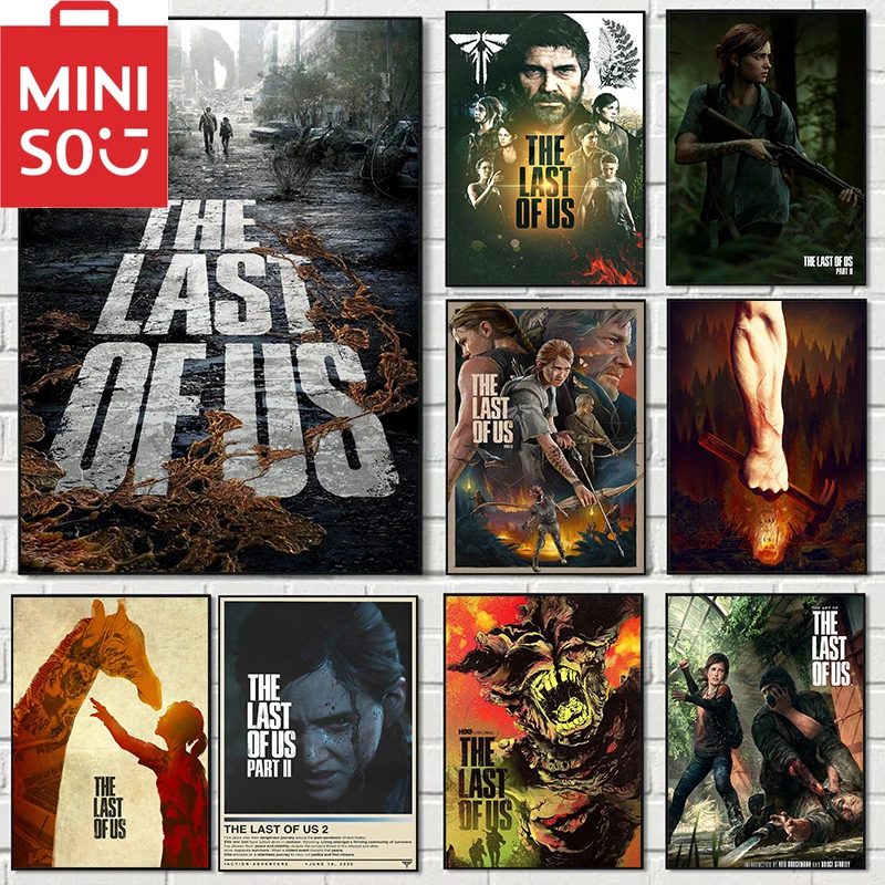 The Last of Us لعبة فيديو كلاسيكية إيلي جويل ريترو ملصق فني حائط لوح رسم يطبع صورة لغرفة المعيشة ديكور المنزل