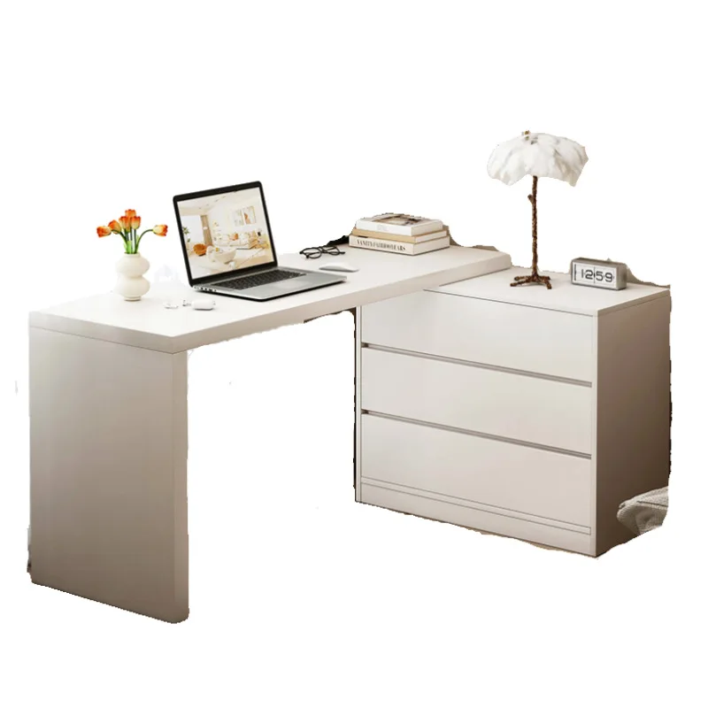 مكتب الكبار المنزل الفتيات غرفة نوم طاولة صغيرة طاولة طويلة خزانة متكاملة جدار على شكل حرف L منضدة مكتب
