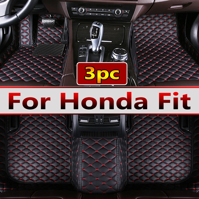 

Автомобильные коврики для Honda Fit Jazz GK3 4 5 6 7 2014 ~ 2020, коврик, роскошный кожаный коврик, интерьерные детали, автомобильные аксессуары GH7 GP5 6
