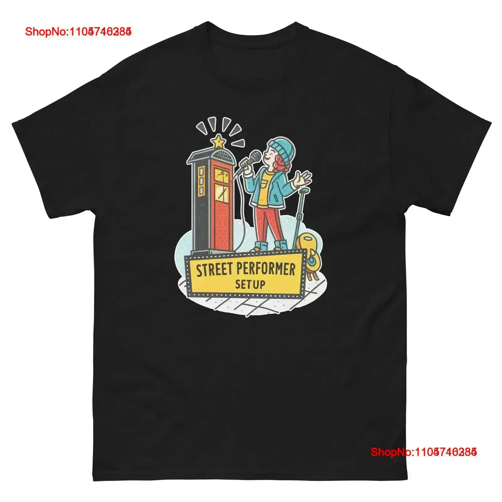 Street Performer Setup Object Place Item Urban T Shirt vintage Washed Casual designer clothes graphic Stretched vintage Washed
