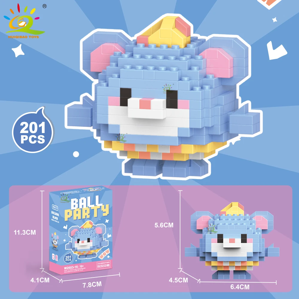 HUIQIBAO Mini Leuke dier Micro Bouwstenen 3D Diamant BEE Kat Panda Model Bricks DIY Stad Bouw Speelgoed voor Kinderen