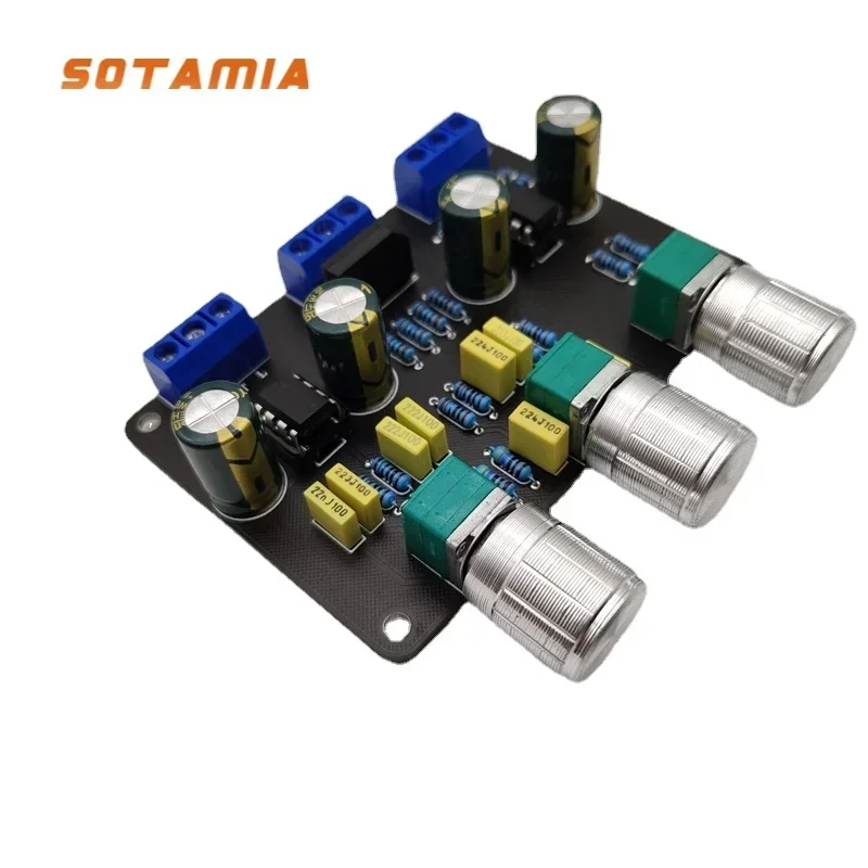 SOTAMIA NE5532 Power Amplifier Preamp Tuning Board with Subwoofer Adjustment Audio Preamplifier Home Theater HIFI Tone Board