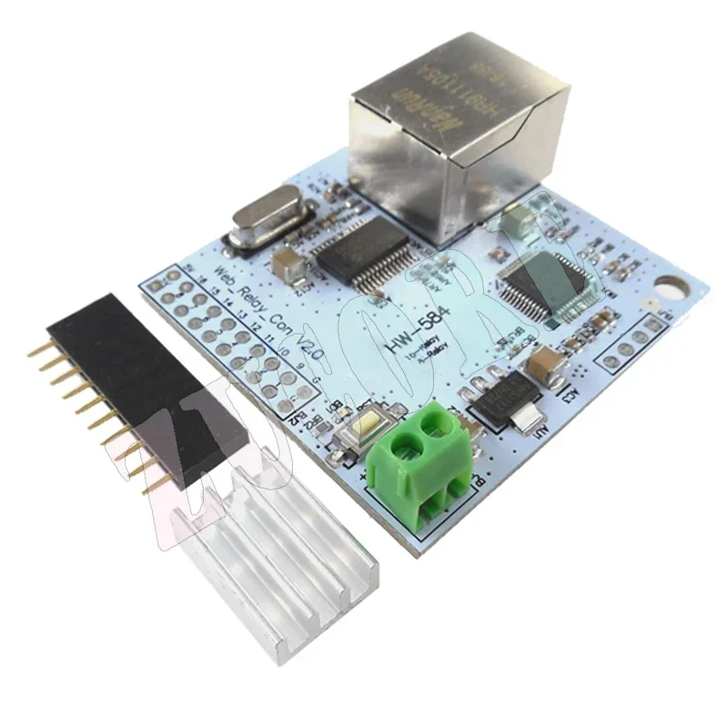 HW-584 8-way W5100 network control switch 5V network relay module Internet of Things ENC28J60 module