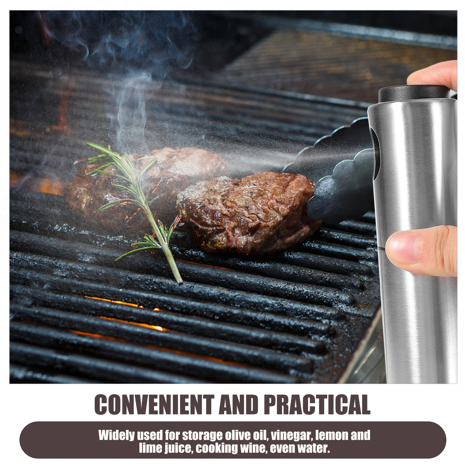 

1Pcs Stainless Steel Oil Spray Bottle 100ml Lightweight Portable Cooking Sprayer for Bbq Picnic Olive Oil Vinegar Storage