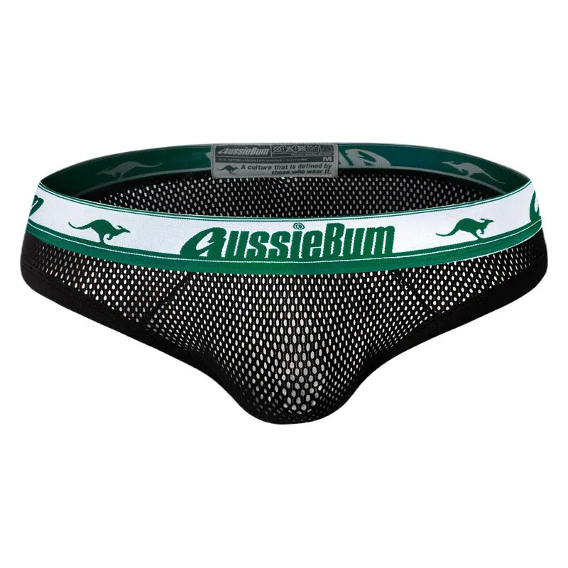 Aussiebum men\'s briefs Low waist youth mesh breathable pants Light elastic comfortable sexy belt mesh underwear