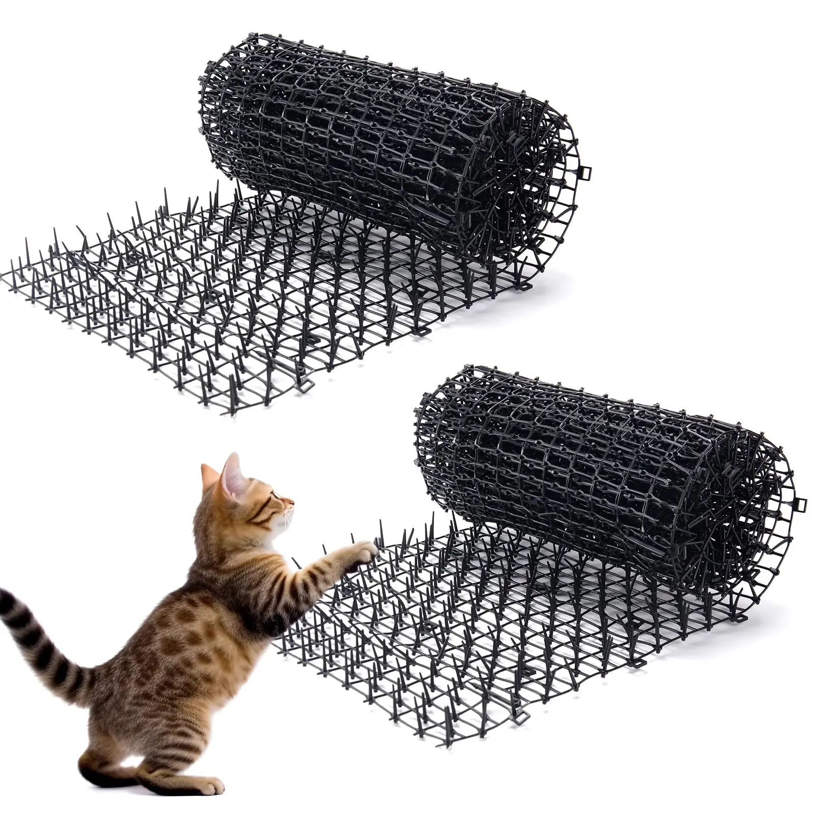 2M Dog Cat Scat Mat Animal Deterrent Repellent Plastic Scarer-Spike Tool ​Polypropylene Anti Cat Mat Household Garden Tools