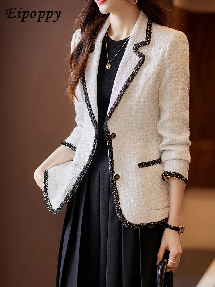 ชุดสูทสีเขียวสำหรับผู้หญิงเสื้อผ้าทางการหรูหราใหม่เสื้อสูทลำลองสำหรับฤดูใบไม้ผลิและฤดูใบไม้ร่วง