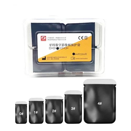 Imagen 2 del producto Sobres de barrera de película de rayos X Dental, 1000 piezas, #0 #1 #2 #3 #4, placa de fósforo de escaneo Digital, bolsa protectora, cubierta de Material de odontología