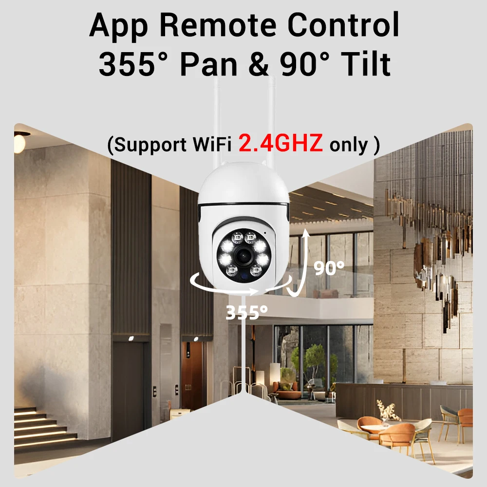 2.4G 8MP Kameras WLAN-Videoüberwachung IP-Innensicherheitsmonitor 5.0X Zoom Drahtloser Haus-Alarm mit Tracking-Funktion O-Kam Pro – Detail 5