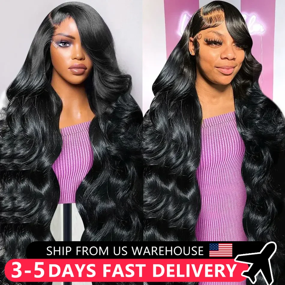 Brazilian 30 32Inches Body Wave Lace Wig 13x4 Transparent Lace Front Human Hair Wigs 180 Density 13x6 Body Wave Lace Frontal Wig