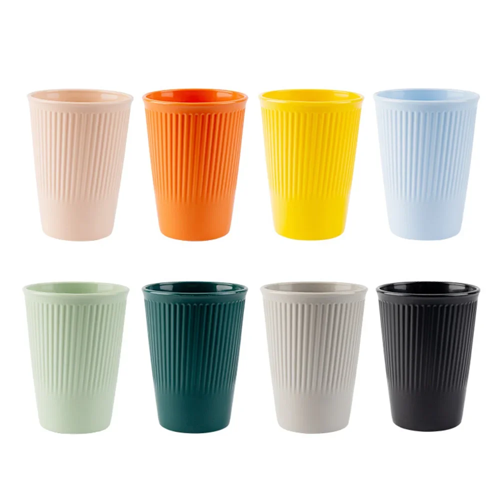 4PC/Set Wheat Straw Cup Multi-Functional Cola Coffee Plastic Cup Drinking Cup Kids Cups Reusable Portable Tea Cups Gifts