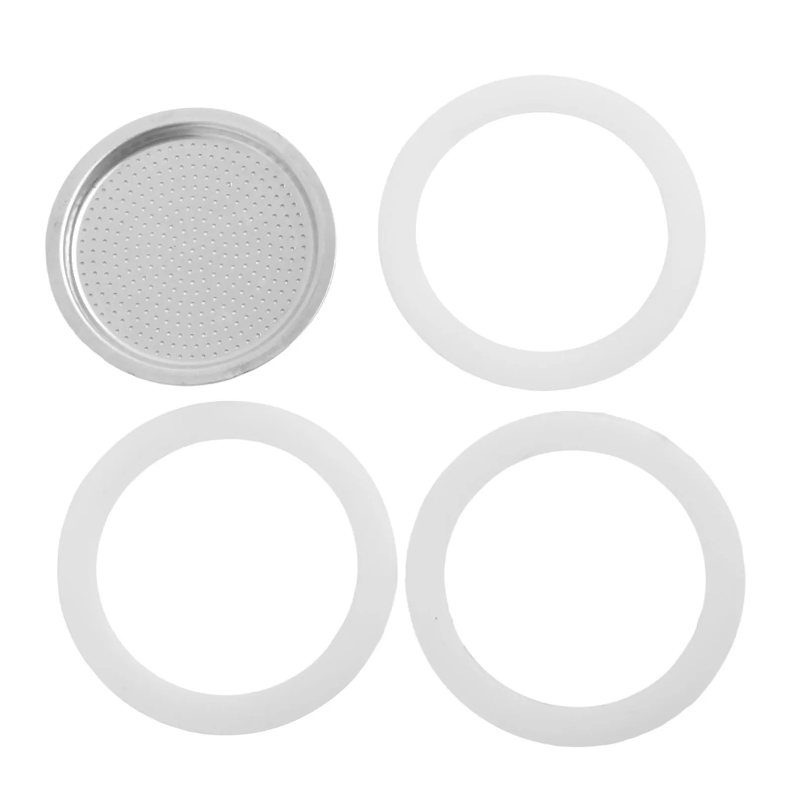 

Filter For Espresso Moka Pot Accessories Coffee Pot Octagonal Aluminum Moka Pot Kitchen Supplies 3 Sealing Rubber Rings 1 Filter
