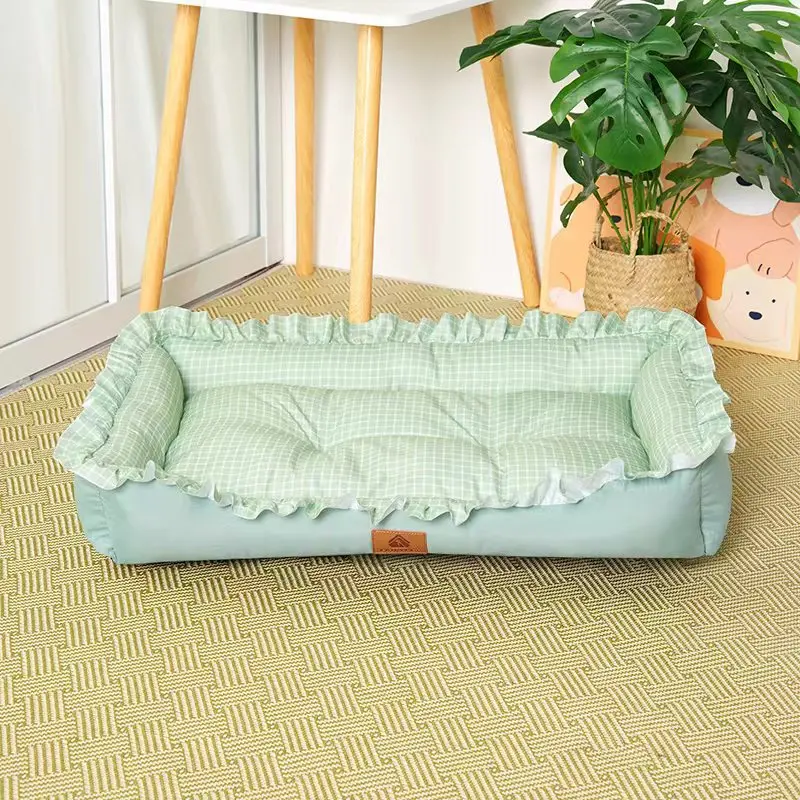 Home small pet cat dog house pet human sofa bed crawling pad lazy nest