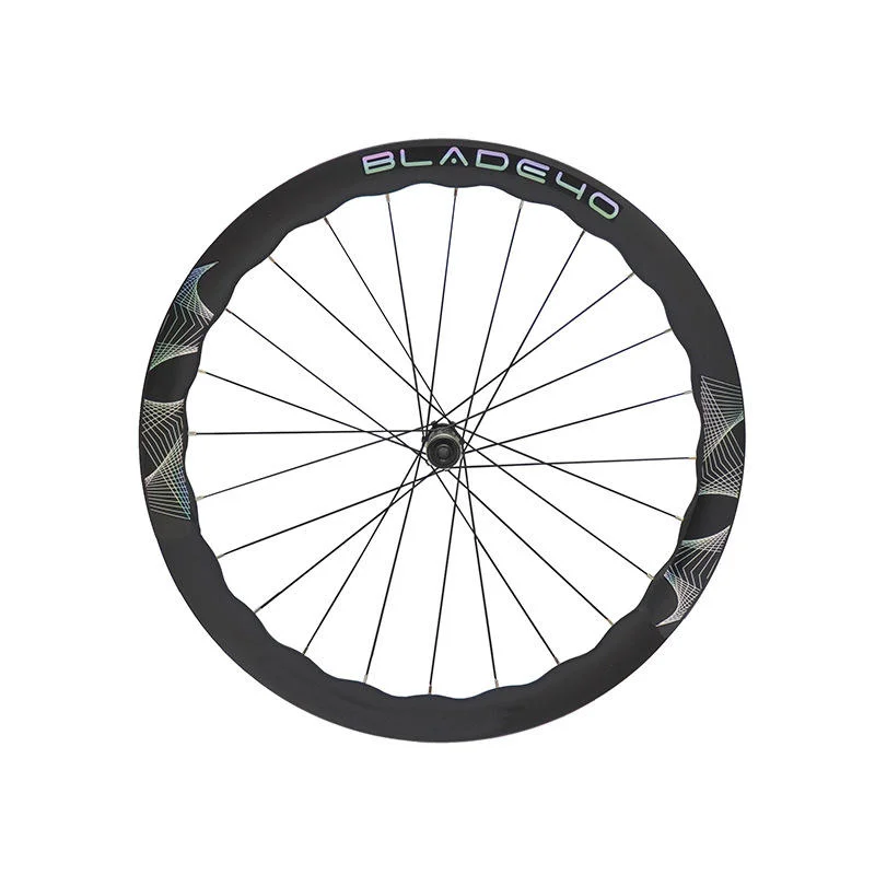 

Колеса STLF Hulda из углеродного волокна 700C OEM: 120-кольцевая ступица, цилиндрическая ось и титановый волнистый обод, совместимый с дорогой, MTB и BMX (тормозмом)