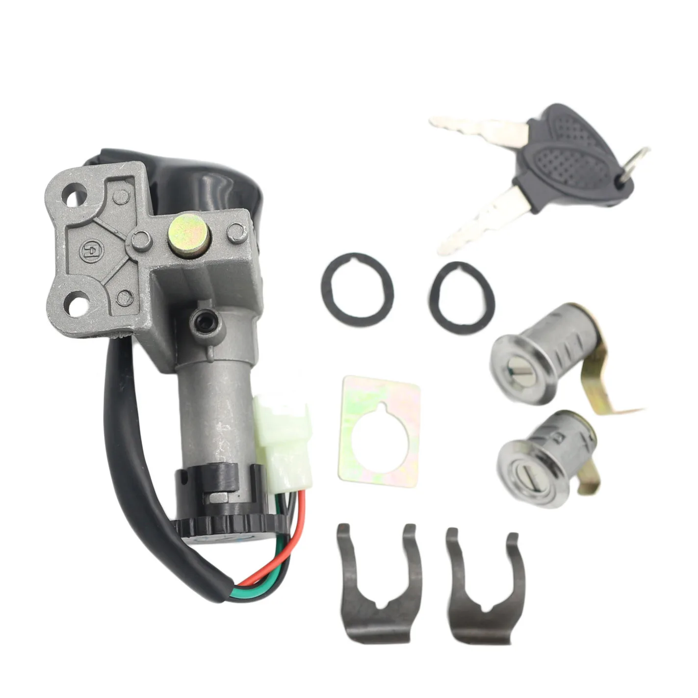 Juego de bloqueo de llave de interruptor de encendido estable para motocicleta, para ciclomotor Scooter GY6 de 50Cc, 150Cc, Taotao, Jonway, Roketa