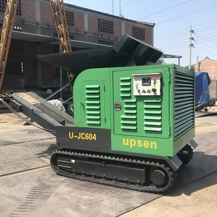 upsen ujc604 mobile jaw crusher portable  concrete crusher demolition recycling machine