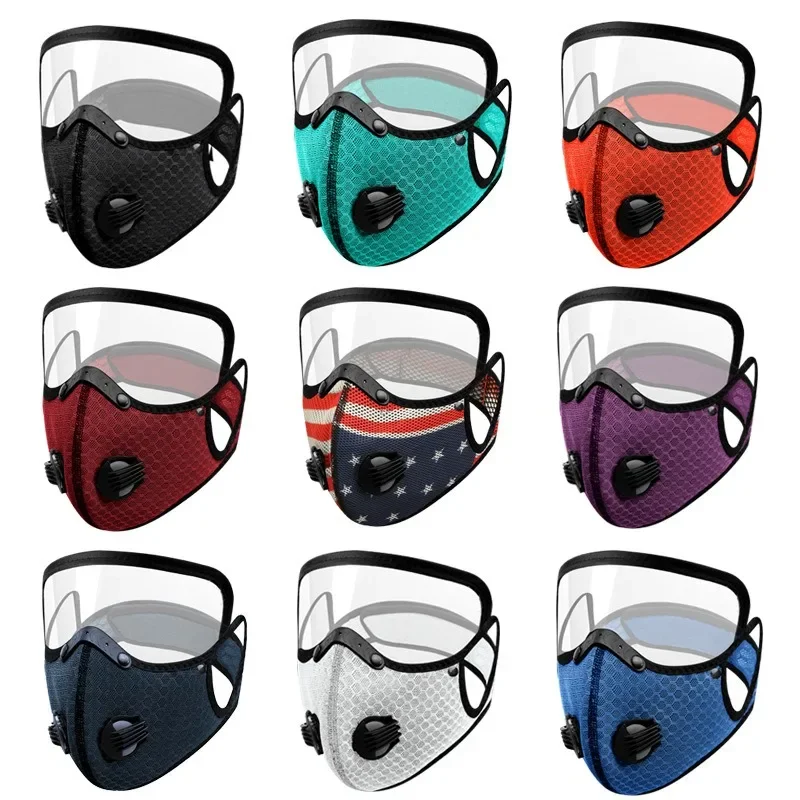 

Cycling Protective Belt Filter Mask Outdoor Running Sports Dustproof Warm Mask Lens Removable Face Cosplay Mask Halloween