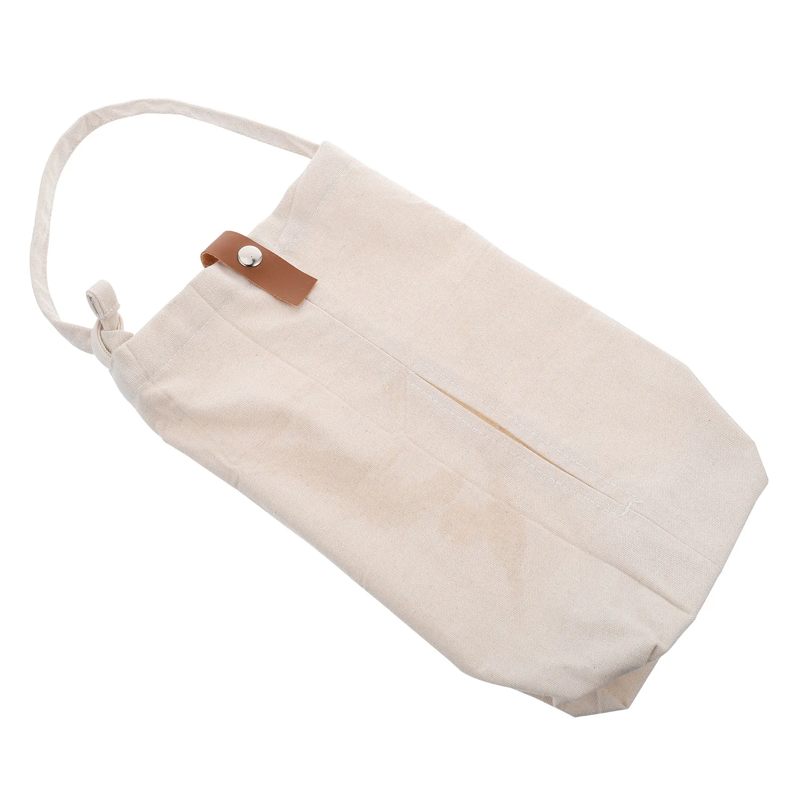 1Pcs Car Tissue Bag Canvas Backseat Holder Buckle Facial Tissue Case Wall Hanging Organizer for Car Office Room