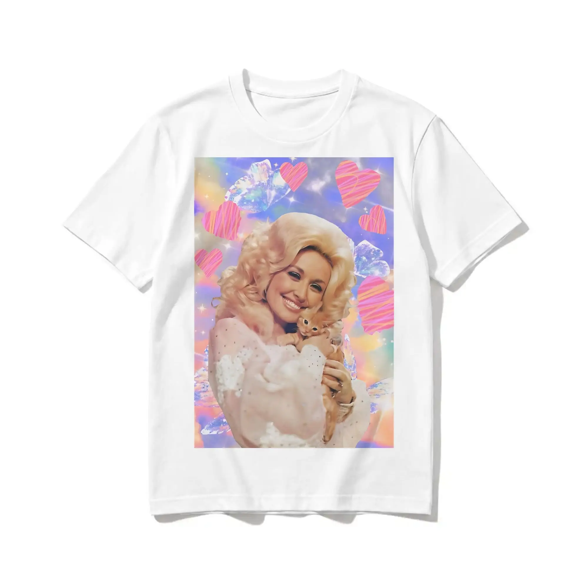 Men Women T-Shirts Singer Vintage Cotton Tee Shirt Short Sleeve Dolly Parton T Shirt Crewneck Tops Gift Idea