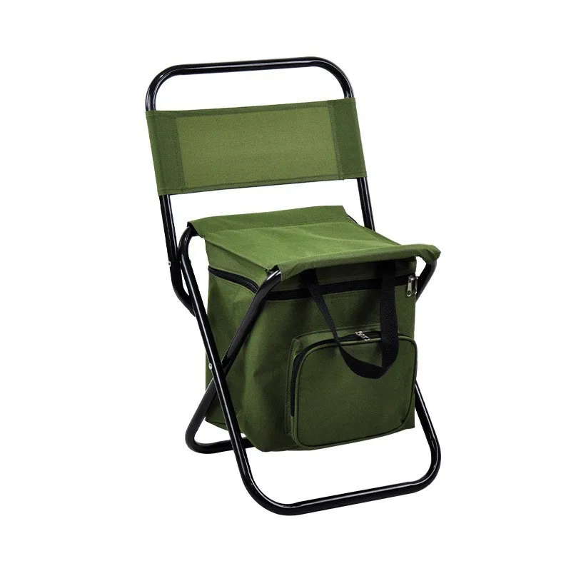 Recreational camping fishing chair with backrest Portable outdoor folding chair with storage bag Oxford cloth Art student Mazar