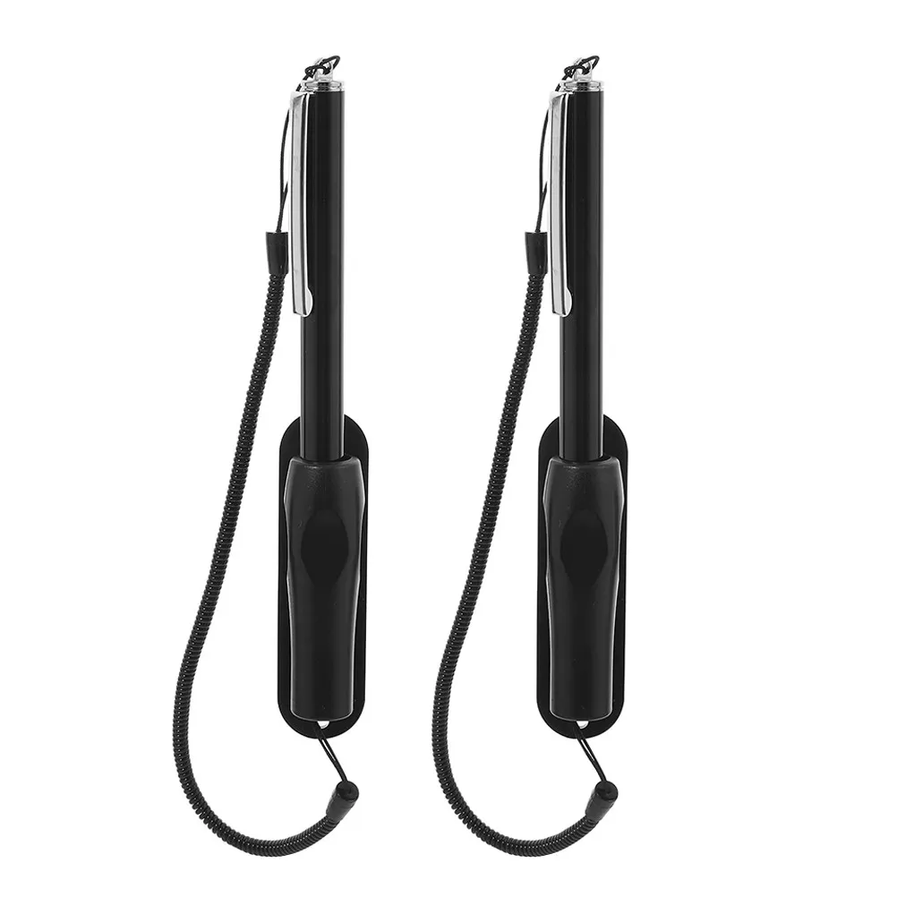 

2Pcs Ergonomic Stylus Pens with Spring Base - Anti-Loss Touch Pen for Interactive Displays Tablets and Car Navigation